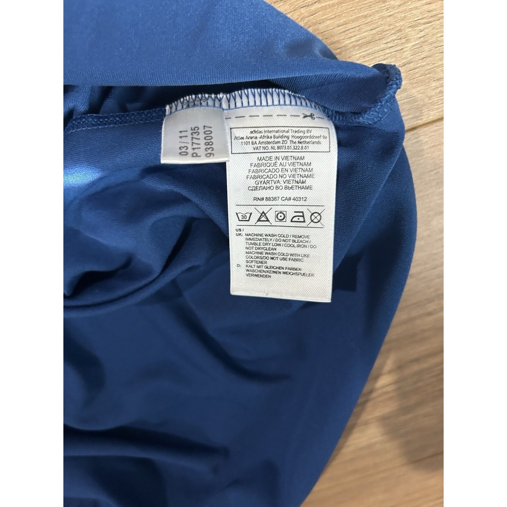 Adidas Golf ClimaCool Polo Shirt Mens XL Blue Short Sleeve 3-Stripe - Picture 4 of 8